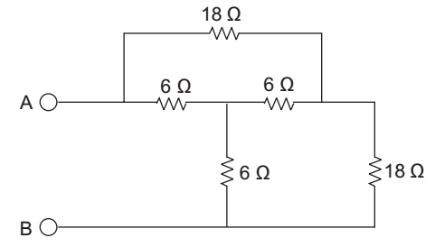 The Resistance RAB in the circuit is—