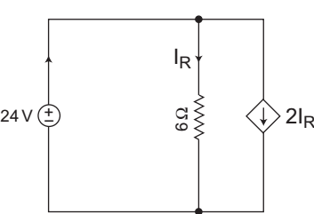 Consider the circuit shown below. What is the power delivered